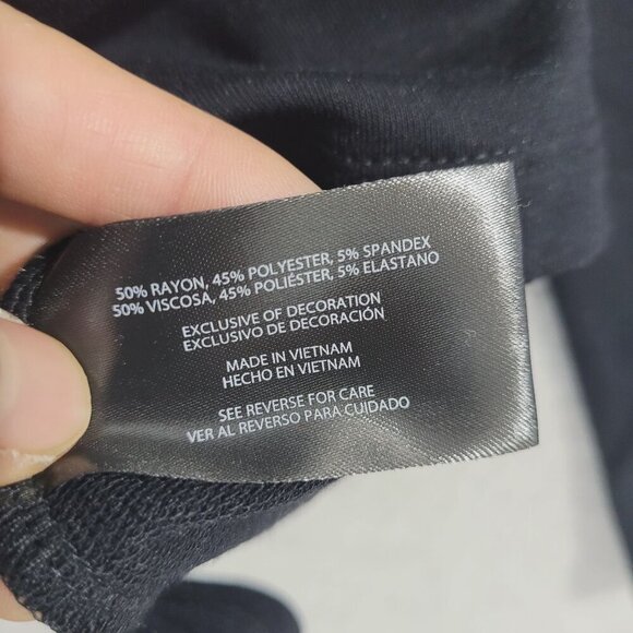 NEW Banana Republic Womens XXL Long Sleeve Scoop Neck Top Black - Picture 5 of 9